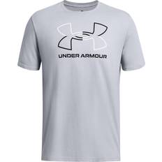 Stoff T-Shirts Under Armour Foundation Kurzarm-Oberteil für Herren Mod Grau Heather Weiß Schwarz