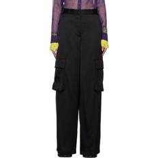 Cargo Trousers - Viscose Versace Black Cargo Pocket Trousers 1B000 Black IT