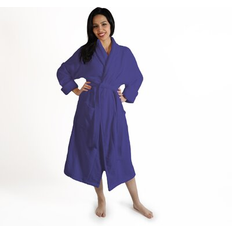 Turquoise - Women Robes Superior Turkish Cotton Terry Women Bath Robe-Full Sleeve Long Bathrobe Women Navy Blue Navy