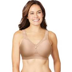 Woman Within Underwear Woman Within Plus Magic Lift Seamless T-Shirt Bra in Cafe Size DD