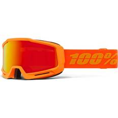 100% Essential Fluo Orange HiPER Vermillion Red ML Mirror Goggles Essential Fluo Orange