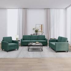 vidaXL Accent Couch Sectional Dark Green Sofa 3 personers