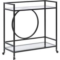 Metal Trolley Tables Sauder International Lux Black Trolley Table