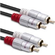 Audio Cable 1 m 2 RCA Black