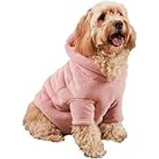 OHS Hunde-Kapuzenpullover aus Fleece, Sherpa-Futter, wendbar, weich, gemütlich, pflegeleicht, Blush