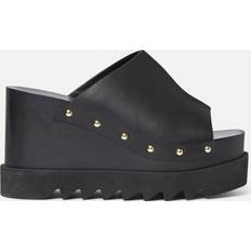 Stella McCartney Dam Skor Stella McCartney Elyse Studded Slide Wedge Sandals, Woman, Black, Black