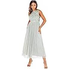 Long Dresses - Sportswear Garment Maya Deluxe Embellished Midaxi Dress - Mint