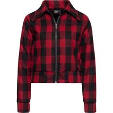 Damen - One Size Jacken Queen Kerosin Speedway Queen Checkered Damen Jacke, schwarz-rot, Größe