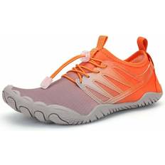 Orange Water Shoes DreamSilent Orange, 6.5 Mens Water Shoes Womens Aqua Shoes Beach Swim Barefoot Non Slip Surfing