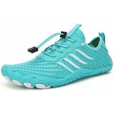 Swim & Water Sports DreamSilent 5# Light Blue, 7.5-8 Non Slip Water Shoes Mens Womens Aqua Shoes Beach Barefoot Swim Surfing Diving