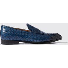 46 - Hvid Loafers Scarosso Vittorio Vævede Læder Loafers - Blå