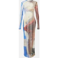 Balmain Long Dresses Balmain Beige Trompe-L'œil Maxi Dress