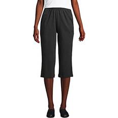 Lands' End Pants Lands' End Women Sport Knit Capri Dark Charcoal Heather Petite