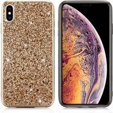 Glitter iPhone Xs Max cover Guld