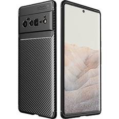 Google Pixel 6 Pro Mobile Phone Cases TechGear Pixel 6 Pro Case [CarbonFlex Case] Premium Flexible Soft Shockproof Slim Fit Case Cover with Carbon Fibre Effect Designed For Google Pixel 6 Pro
