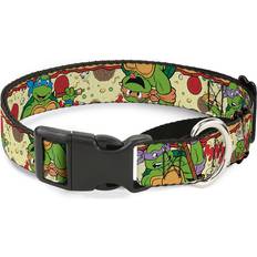 Buckle-Down Classic TMNT Turtle Pizza Pet Collar M-N