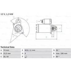 Bosch 0986023260 Starter Motor 2326 12 V