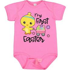 Children's Clothing Inktastic My 1st Easter with Baby Chick and Eggs in Wagon Boys or Girls Baby Bodysuit