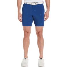 Blue - Golf Shorts Original Penguin Men's Pete Embroidered Golf Shorts in Limoges Blue, 42, Polyester/Recycled Polyester/Elastane Limoges Blue