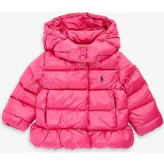 Polo Outerwear Polo Ralph Lauren Pink Logo-embroidered Quilted Shell-down Hooded Jacket 9-24 Months Months