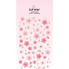 Love Sakura PVC Epoxy Sticker DIY Pink Decorative Scrapbooking Stick Label Diary Stationery Album Stickers