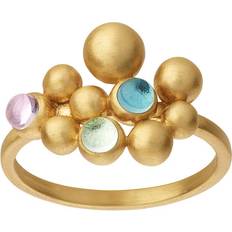 ByBiehl Pebbles colors ring med farvede krystaller