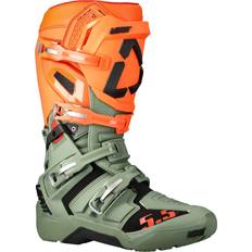 Green Motorcycle Boots LEATT Flexlock 5.5 Enduro Motocross Boots - Green/Orange