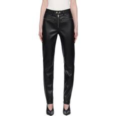 Ksubi Pants Ksubi Black Vivienne Faux-Leather Trousers WAIST