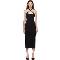 The Attico Black Halter Neck Midi Dress Black IT