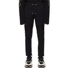 Balmain Trousers & Shorts Balmain Black Flocked Sweatpants EAB NOIR/BLANC