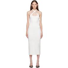 Rayon Dresses The Attico White Halter Neck Midi Dress 001 White IT