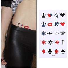 Non-Toxic Stickers HKHBJS Flash Waterproof Temporary Tattoo Sticker Body Crown Lip Heart