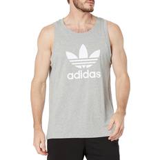 Adidas Men Tank Tops Adidas Adicolor Classics Trefoil Tank Top Grey Heather Mens