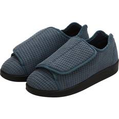 Men - Silver Slippers Double-Extra Wide Slip-Resistant Slippers - Steel/Black