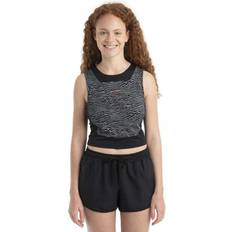 Icebreaker 125 Zoneknit Cropped Merino Sports Bra Grey Woman