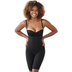 Fabric Shapewear & Under Garments Leonisa Womens Seamless High Waist Shapewear With Thigh Compression,Black,XXX-Large