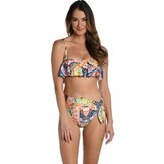 Women Bikini Tops La Blanca Women's Standard Bandeau Bikini Swimsuit Top, Multi//Soleil