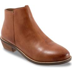 Wide Fit Ankle Boots Softwalk Wide Width Rocklin Bootie Women's Cognac Boots