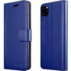 Apple iPhone 11 Wallet Cases iCatchy Blue For iPhone 11 Phone Wallet Book Leather Case