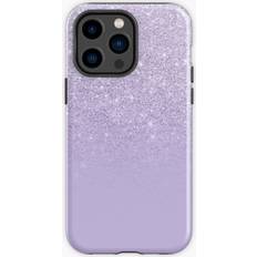 Famgem Phone Case Stylish purple lavender glitter ombre color block for iPhone Samsung 14 13 12 11 Plus Pro Max Galaxy S23 S22 Ultra Note 20 10 Purple