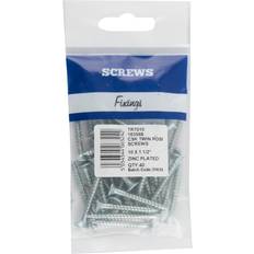 Countersunk Hard Twin Posi Zinc Plated Screw