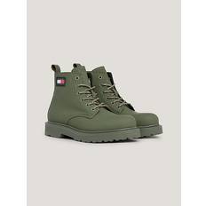 45 - Grün Stiefeletten Tommy Hilfiger Leather Lace-Up Cleat Ankle Boots PEWTER GREEN