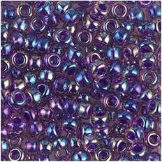 Purple DIY Miyuki Round Seed Beads Size 6/0 20 Grams Purple Lined Amethyst AB