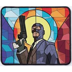 BearLad Mouse Pad Holy Spy from Team Fortress 2 stained glass art Mousepad