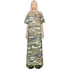 Acne Studios Kleider Acne Studios Khaki Crystal Maxi Dress AB6 Khaki Green