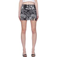 Ksubi Women Skirts Ksubi Black & White Graf Low Miniskirt