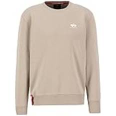 Alpha Industries Tröjor Alpha Industries Basic Logo-Sweatshirt för män Vintage Sand