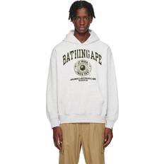 Bape Jumpers Bape Gray College Hoodie GRAY