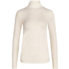 Dame - Hvid - Polotrøjer Sweatere Bruuns Bazaar Angelabb Roll Neck Kvinde Rullekraver Slim Fit hos Magasin Snow White