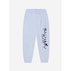 Balmain Boys Logo Print Sweatpants Blue 8Y